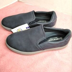 Navy size 7.5 slip on shoes